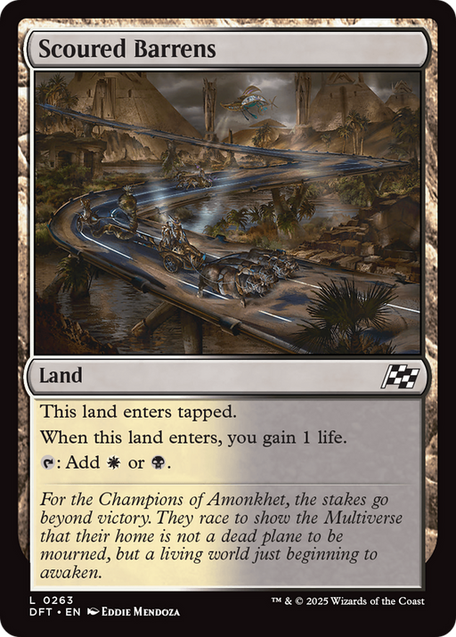 Scoured Barrens (DFT-263) [Aetherdrift] Foil MTG Single Wizards of the Coast