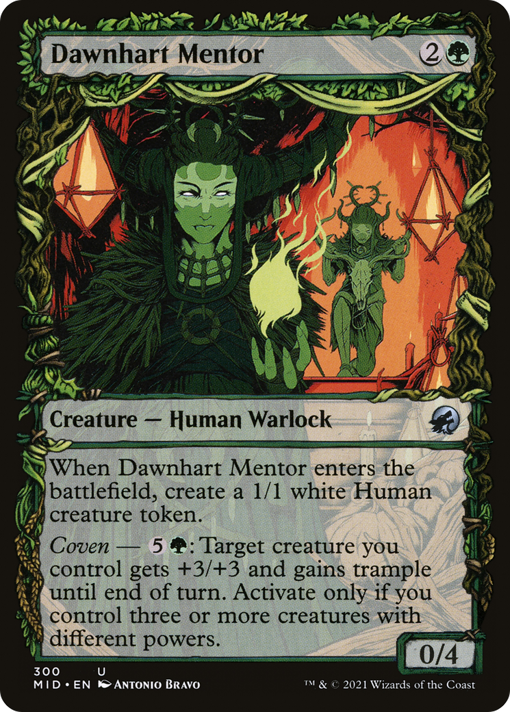 Dawnhart Mentor (MID-300) [Innistrad: Midnight Hunt] (Showcase) Foil MTG Single Wizards of the Coast