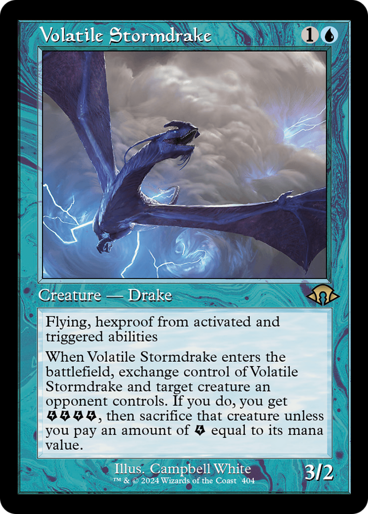 Volatile Stormdrake (MH3-404) [Modern Horizons 3] Foil MTG Single Modern Horizons 3