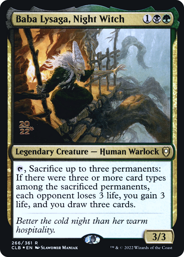 Baba Lysaga, Night Witch (PRE-266) [Battle for Baldur's Gate Promos] Foil MTG Single Wizards of the Coast