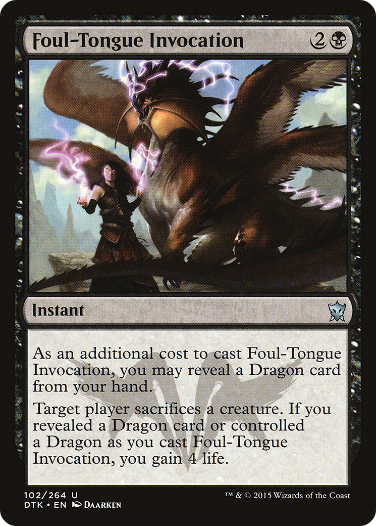 Foul-Tongue Invocation (DTK-102) [Dragons of Tarkir] Foil MTG Single Wizards of the Coast