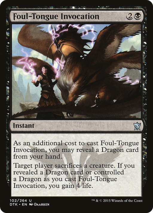 Foul-Tongue Invocation (DTK-102) [Dragons of Tarkir] Foil MTG Single Wizards of the Coast