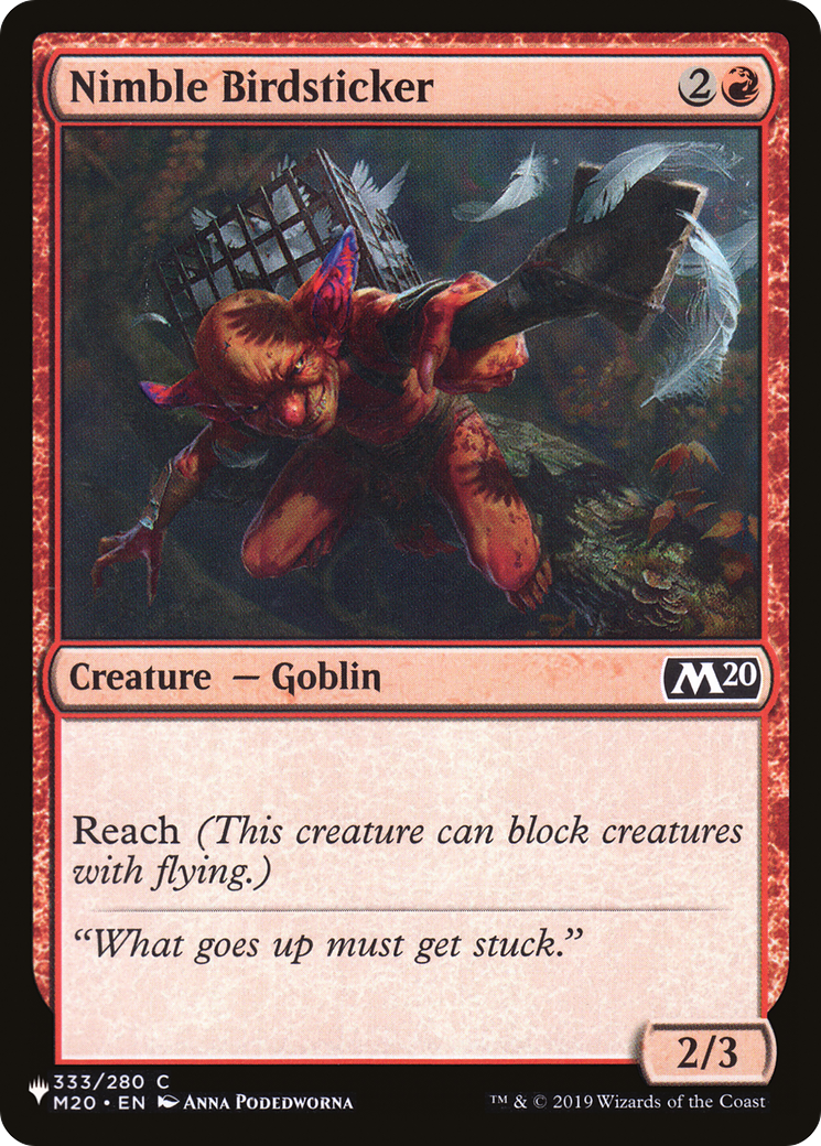 Nimble Birdsticker (LIST-M20-333) [Mystery Booster] The List MTG Single Wizards of the Coast
