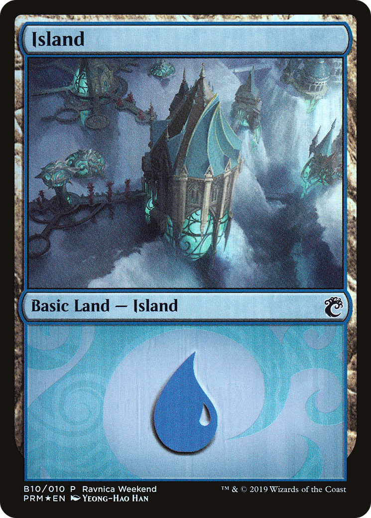 Island - Simic (B10) (LARP-010) [Misc] RNA Ravnica Weekend Foil MTG Single Wizards of the Coast
