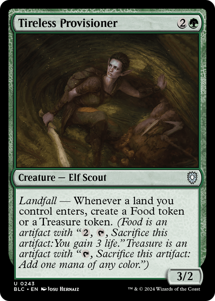 Tireless Provisioner (BLC-243) [Bloomburrow Commander] MTG Single Wizards of the Coast