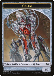 Shapeshifter (001) // Golem (018) Double-Sided Token [Tokens] Modern Horizons Tokens MTG Single Magic: The Gathering