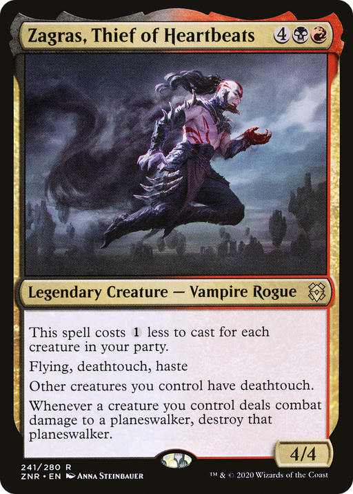 Zagras, Thief of Heartbeats (ZNR-241) [Zendikar Rising] Foil MTG Single Wizards of the Coast