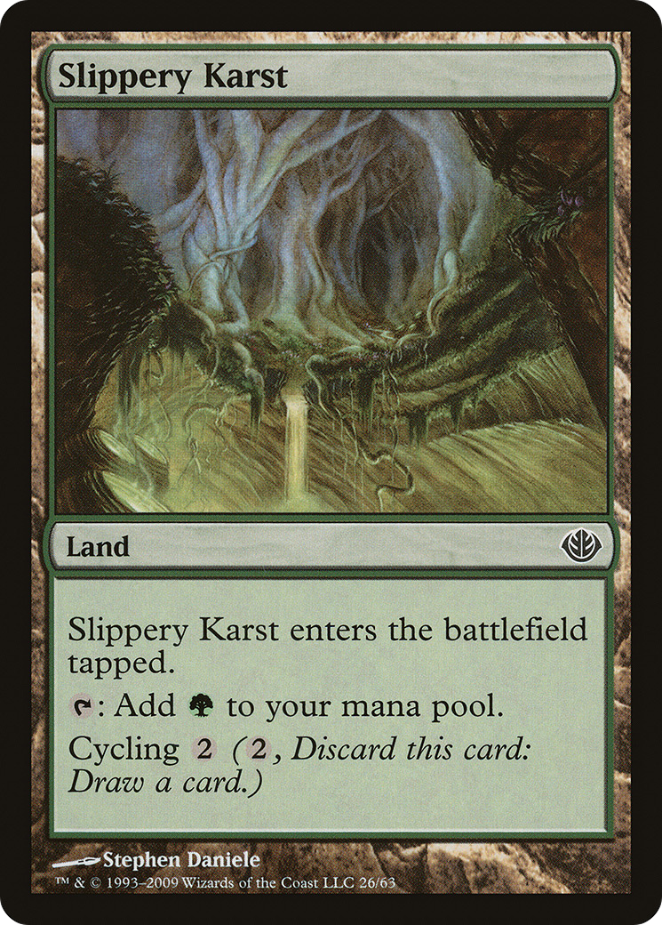 Slippery Karst (DDD-026) [Misc] Duel Decks: Garruk vs. Liliana MTG Single Wizards of the Coast