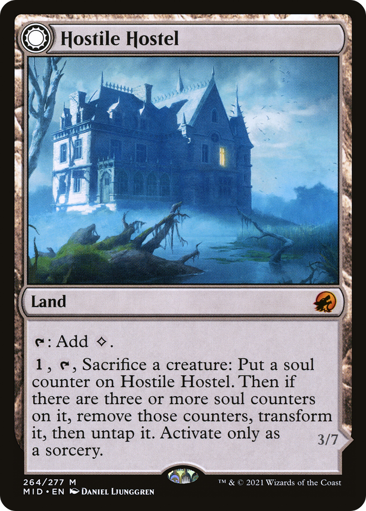 Hostile Hostel (MID-264) [Innistrad: Midnight Hunt] Foil MTG Single Wizards of the Coast