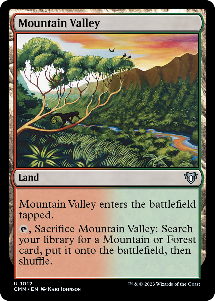 Mountain Valley [Commander Masters] MTG Single Magic: The Gathering