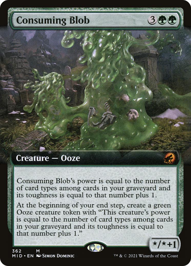 Consuming Blob (MID-362) [Innistrad: Midnight Hunt] (Extended Art) Foil MTG Single Wizards of the Coast