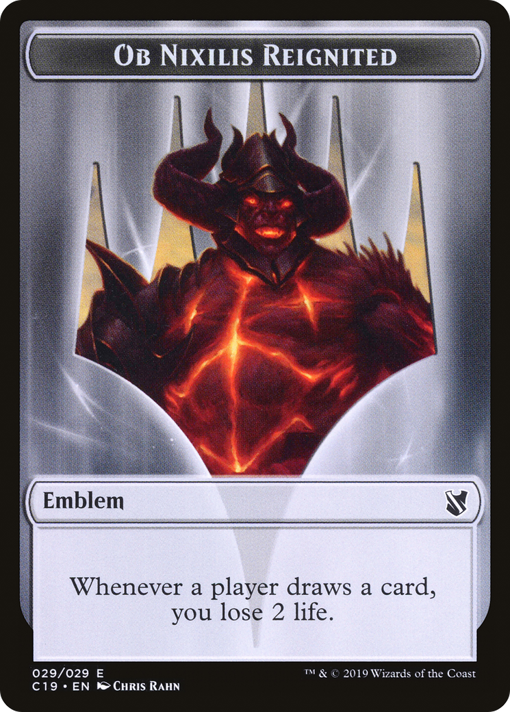 Ob Nixilis Reignited Emblem (TC19-029) [Tokens] Commander 2019 Tokens MTG Single Wizards of the Coast