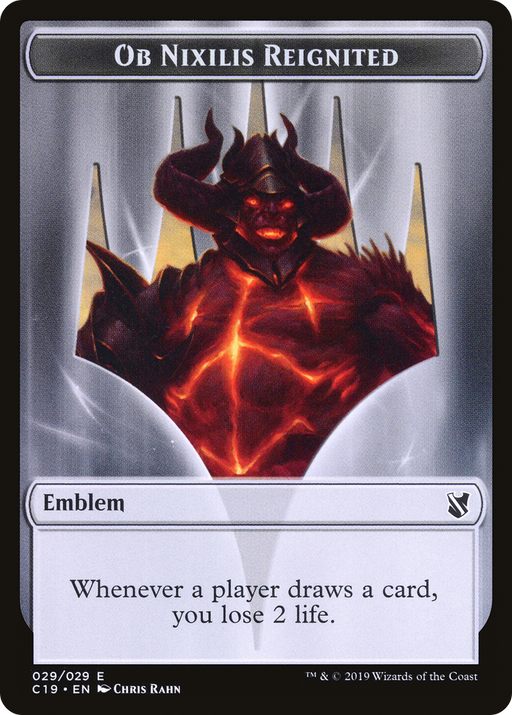 Ob Nixilis Reignited Emblem (TC19-029) [Tokens] Commander 2019 Tokens MTG Single Wizards of the Coast