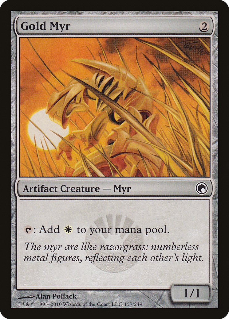 Gold Myr (SOM-157) [Scars of Mirrodin] MTG Single Wizards of the Coast