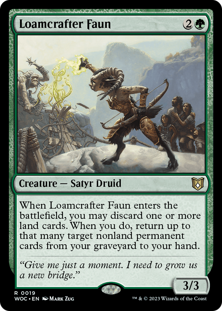 Loamcrafter Faun (WOC-019) [Wilds of Eldraine Commander] MTG Single Wizards of the Coast