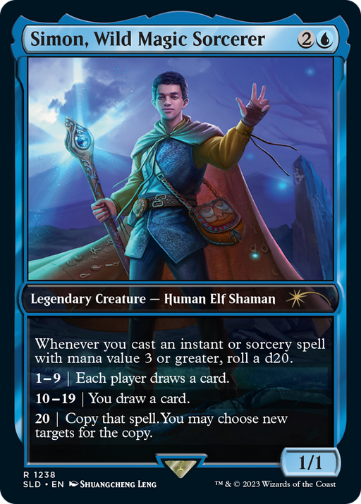 Simon, Wild Magic Sorcerer (SLD-1238) [Secret Lair] Drop MTG Single Wizards of the Coast