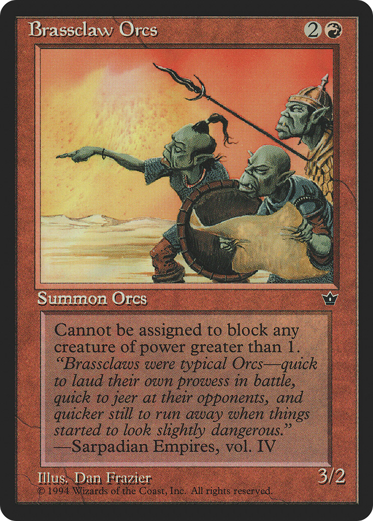 Brassclaw Orcs (FEM-49B) [Fallen Empires] MTG Single Wizards of the Coast