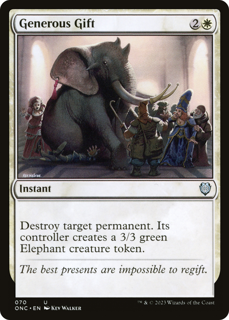 Generous Gift (ONC-070) [Phyrexia: All Will Be One Commander] MTG Single Wizards of the Coast