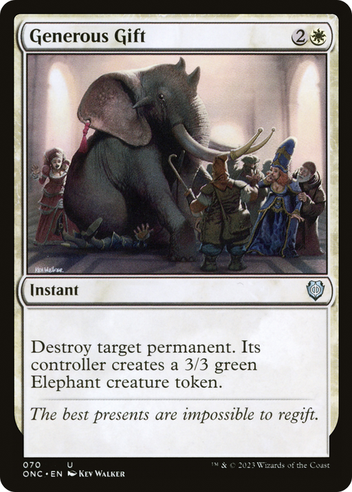 Generous Gift (ONC-070) [Phyrexia: All Will Be One Commander] MTG Single Wizards of the Coast