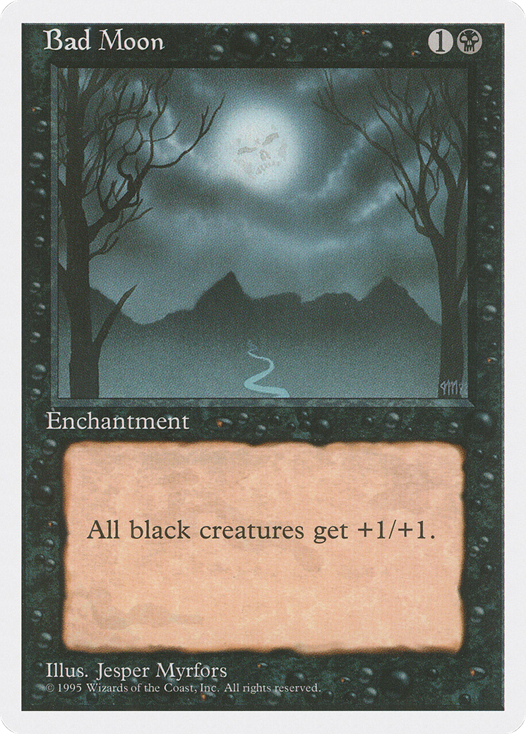 Bad Moon (4ED-120) [Fourth Edition] MTG Single Wizards of the Coast