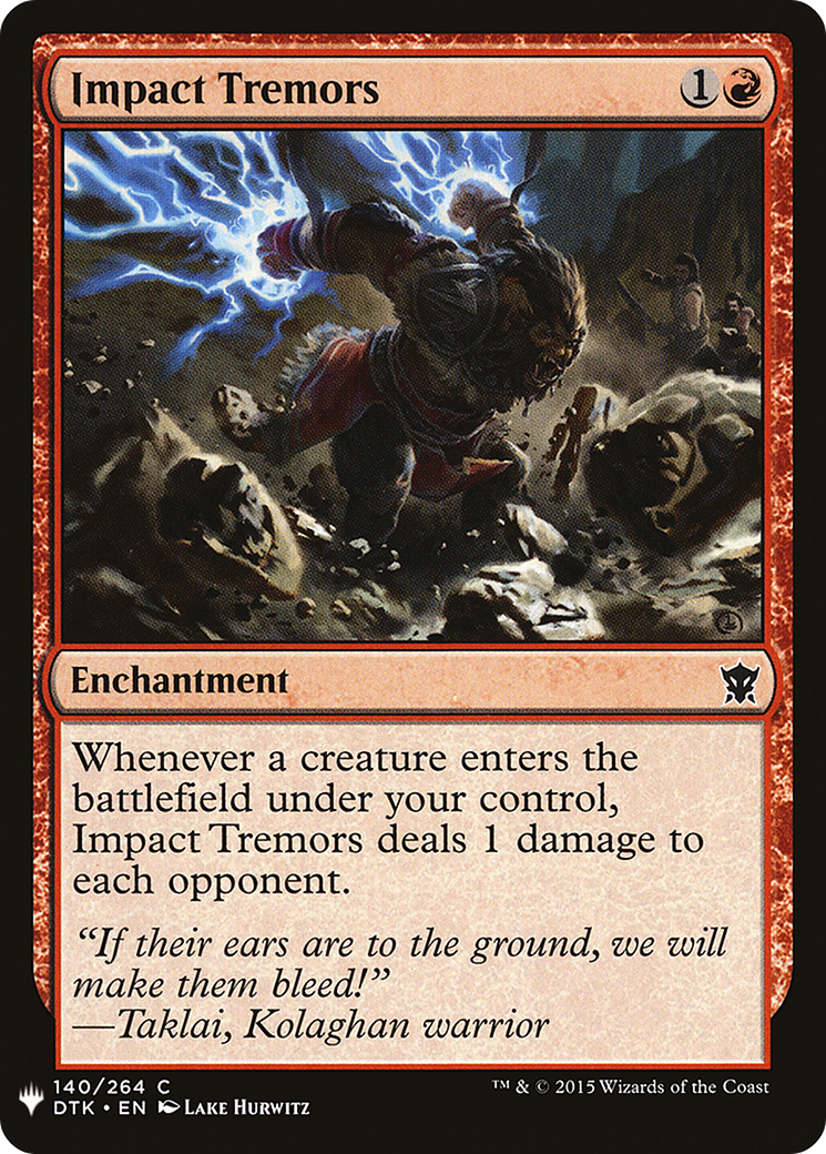 Impact Tremors (LIST-DTK-140) [Mystery Booster] The List MTG Single Wizards of the Coast