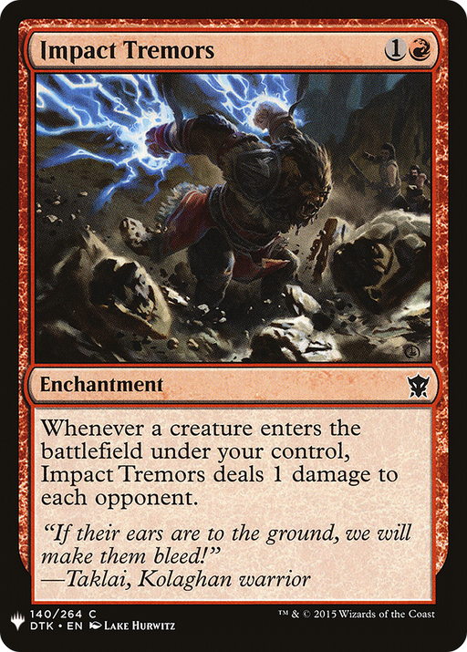 Impact Tremors (LIST-DTK-140) [Mystery Booster] The List MTG Single Wizards of the Coast