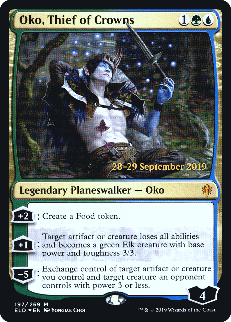Oko, Thief of Crowns (PRE-197) [Throne of Eldraine Promos] Foil MTG Single Wizards of the Coast