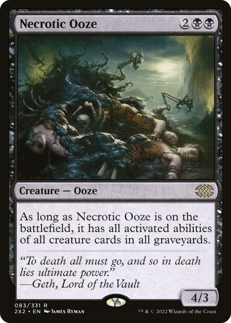 Necrotic Ooze (2X2-083) [Double Masters 2022] Foil MTG Single Wizards of the Coast