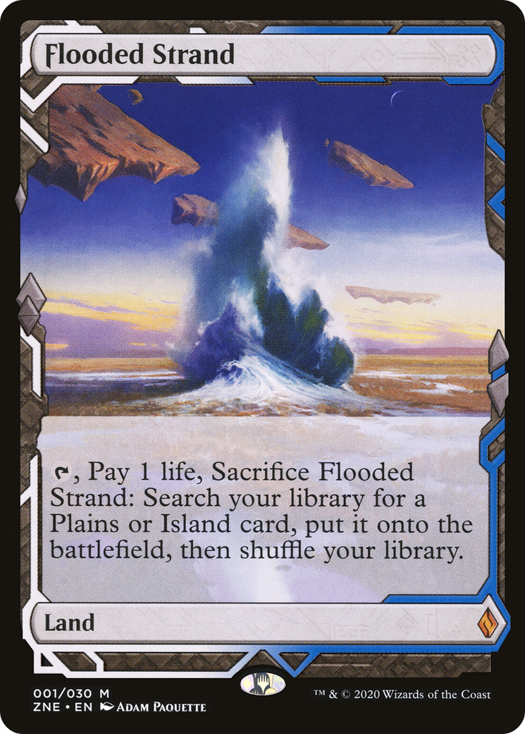 Flooded Strand (ZNE-001) [Zendikar Rising Expeditions] MTG Single Wizards of the Coast