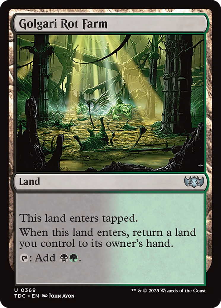Golgari Rot Farm (TDC-368) [Commander: Tarkir: Dragonstorm] MTG Single Wizards of the Coast