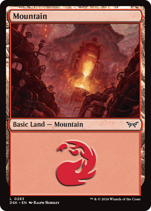 Mountain (0283) (DSK-283) [Duskmourn: House of Horror] Foil MTG Single Wizards of the Coast