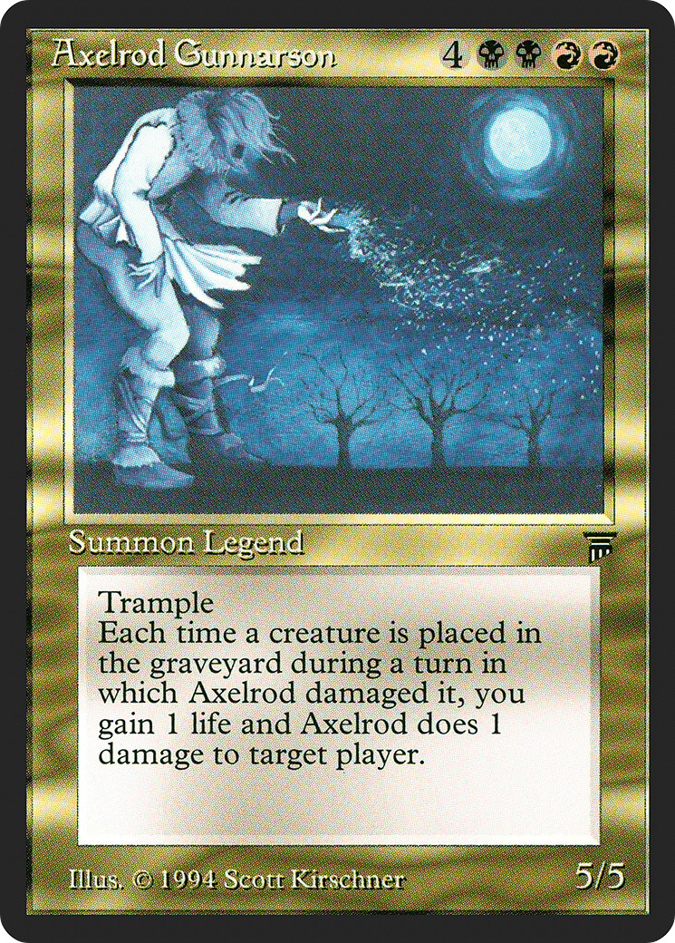 Axelrod Gunnarson (LEG-) [Oldschool] Legends MTG Single Wizards of the Coast
