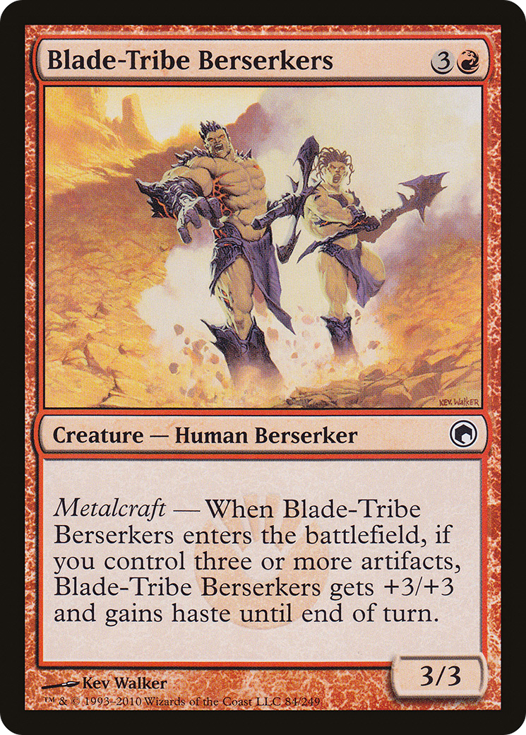 Blade-Tribe Berserkers (SOM-084) [Scars of Mirrodin] Foil MTG Single Wizards of the Coast