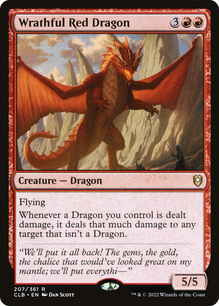 Wrathful Red Dragon (CLB-207) [Commander Legends: Battle for Baldur's Gate] MTG Single Wizards of the Coast