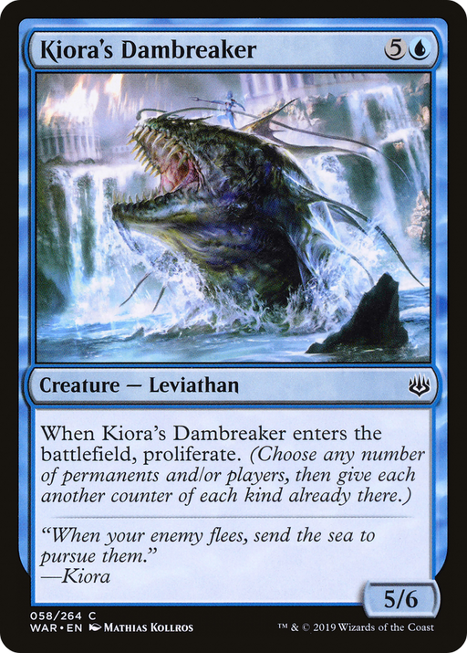 Kiora's Dambreaker (WAR-058) [War of the Spark] MTG Single Wizards of the Coast