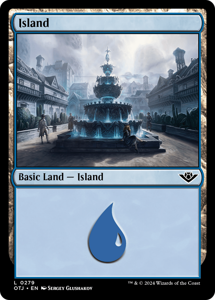 Island (0279) (OTJ-279) [Outlaws of Thunder Junction] Foil MTG Single Wizards of the Coast