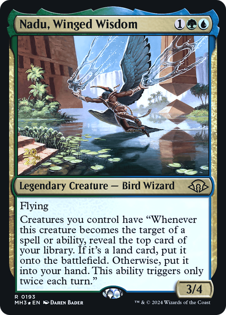 Nadu, Winged Wisdom (PRE-193S) [Modern Horizons 3 Promos] Foil MTG Single Wizards of the Coast