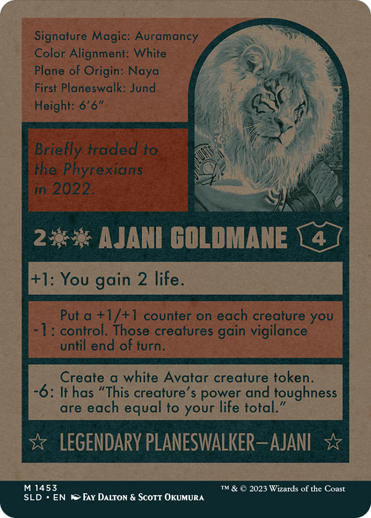 Ajani Goldmane (1453) (SLD-1453) [Secret Lair] Drop (Full Art) (Borderless) Foil MTG Single Wizards of the Coast