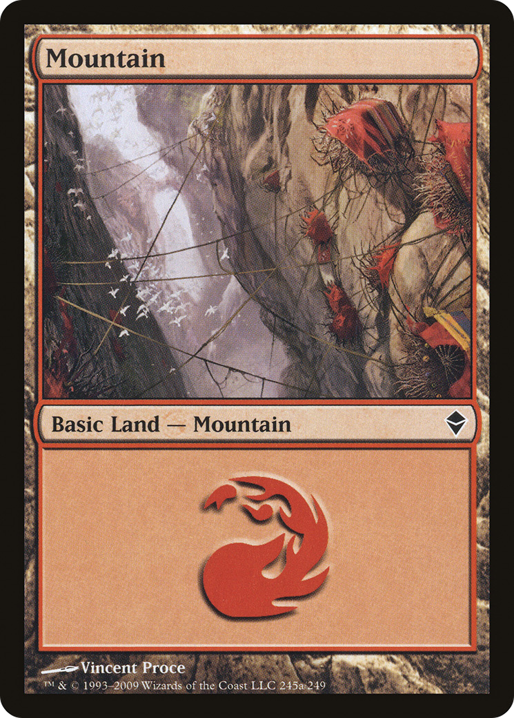 Mountain (245a) (ZEN-245A) [Zendikar] MTG Single Wizards of the Coast