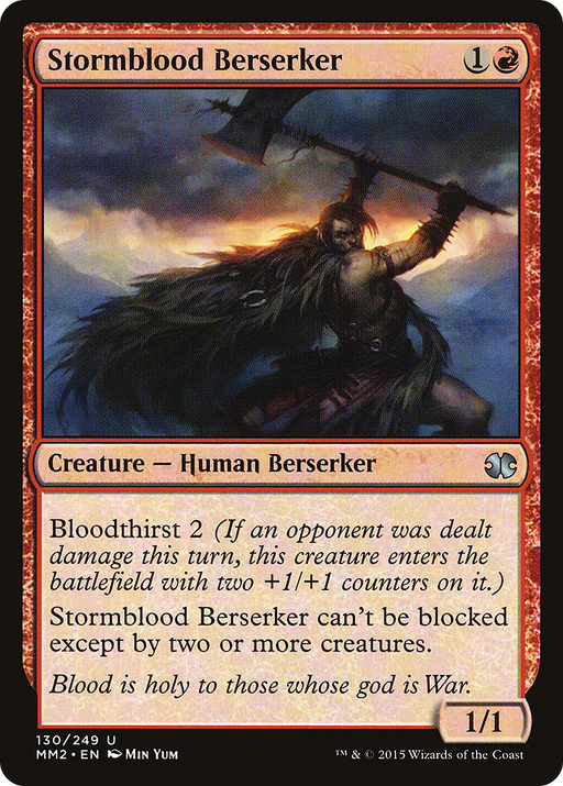 Stormblood Berserker (MM2-130) [Modern Masters 2015] MTG Single Modern Masters 2015
