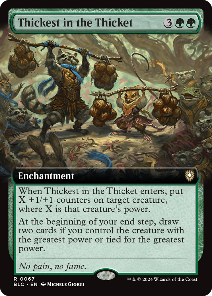 Thickest in the Thicket (BLC-067) [Bloomburrow Commander] (Extended Art) MTG Single Wizards of the Coast