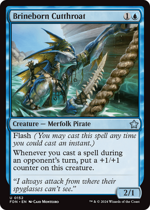 Brineborn Cutthroat (FDN-152) [Foundations] Foil MTG Single Wizards of the Coast