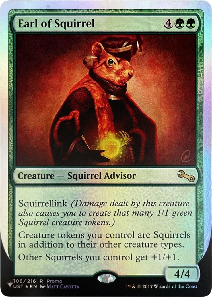 Earl of Squirrel (LIST-108/216) [Mystery Booster] The List (Unfinity Foil Edition) Foil MTG Single Wizards of the Coast