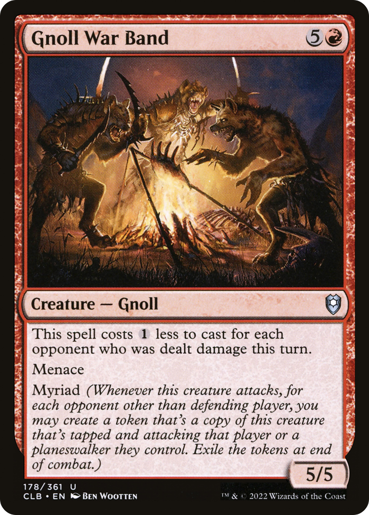 Gnoll War Band (CLB-178) [Commander Legends: Battle for Baldur's Gate] MTG Single Wizards of the Coast