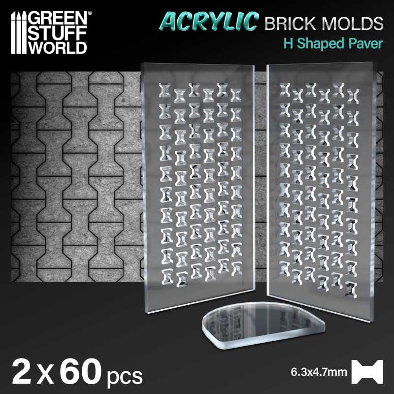 Green Stuff World: Acrylic molds - H Shaped Paver