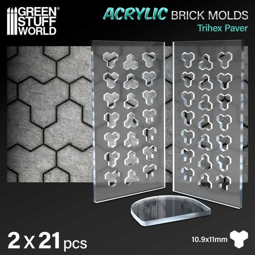 Green Stuff World: Acrylic molds - Trihex Paver Model Tools & Glue Green Stuff World