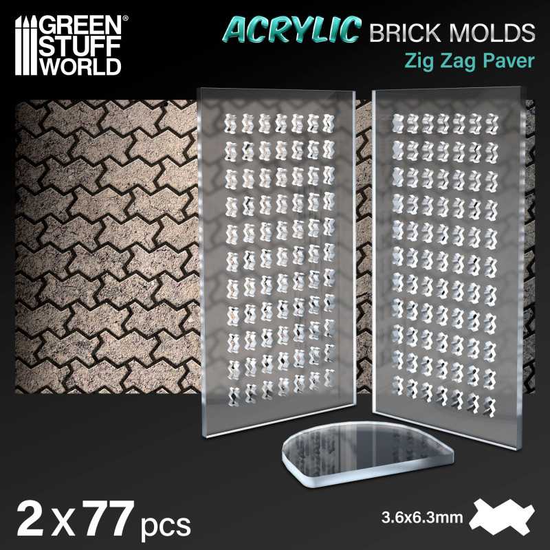 Green Stuff World: Acrylic molds - Zig Zag Pavement
