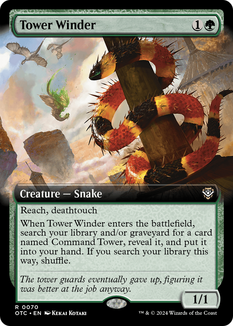 Tower Winder (OTC-070) [Outlaws of Thunder Junction Commander] (Extended Art) MTG Single Wizards of the Coast