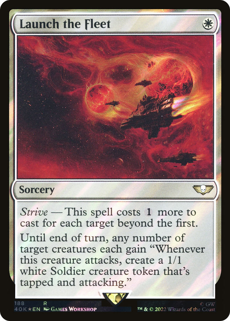 Launch the Fleet (40K-188★) [Warhammer 40,000 Commander] Foil MTG Single Wizards of the Coast