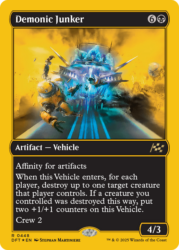 Demonic Junker (First-Place Foil) (DFT-448) [Aetherdrift] Foil MTG Single Wizards of the Coast